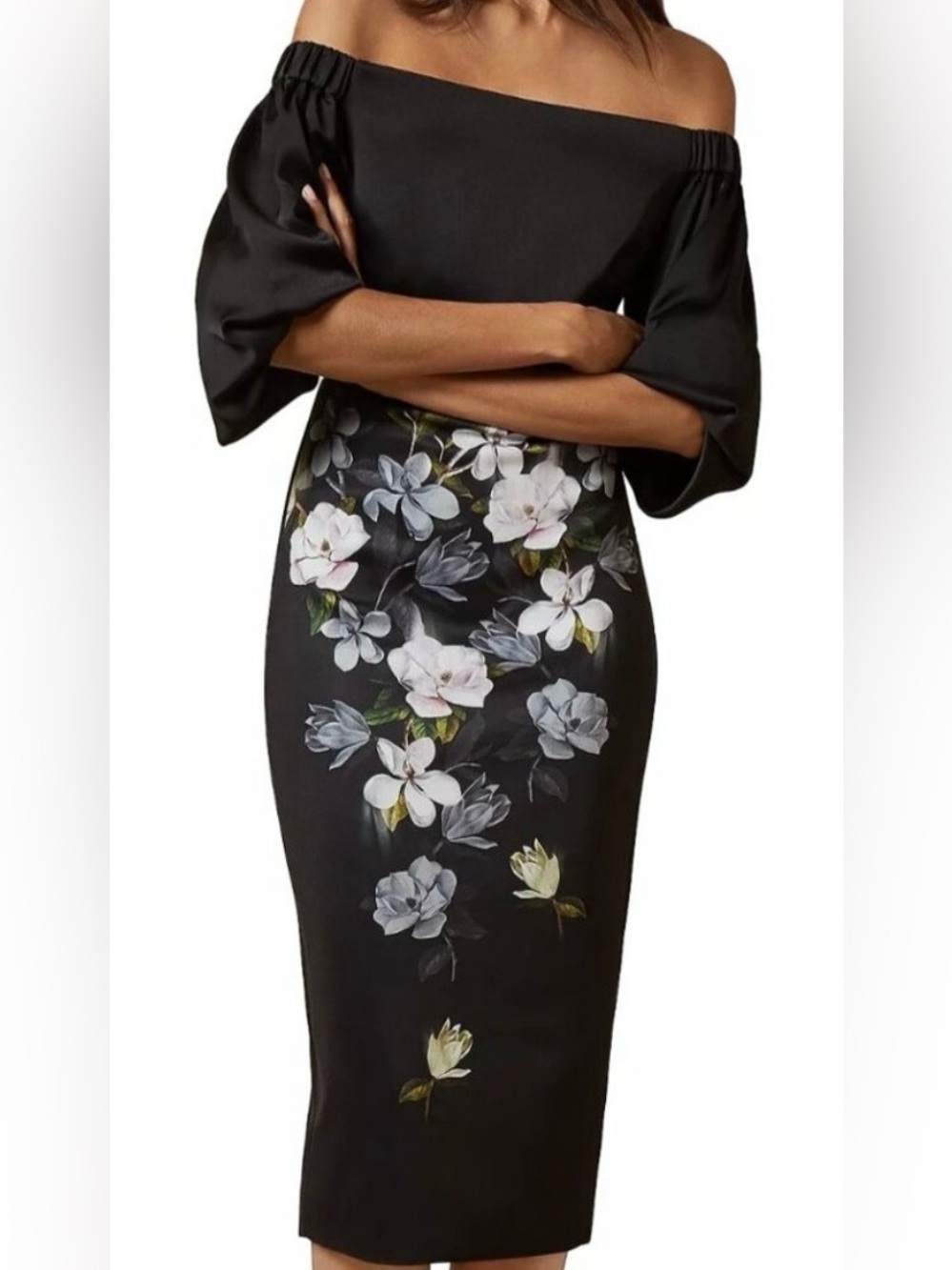 Ted Baker Adalli Opal Off-the-Shoulder Dress - M